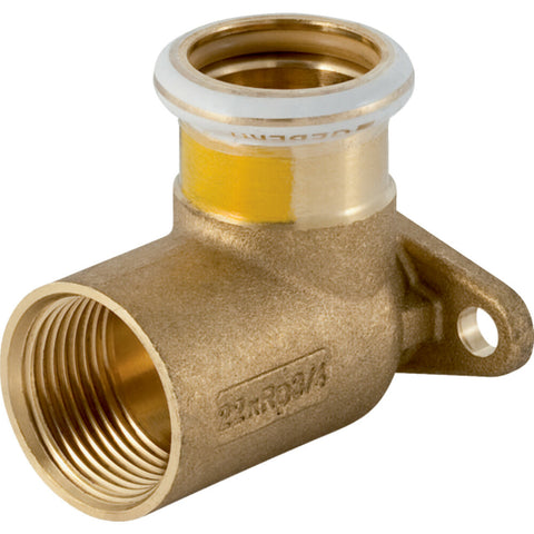 Geberit Mapress persfitting koper gas muurplaat 90° binnendraad L 43 mm 15-1/2F