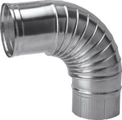 Muelink & Grol geplooide bocht met naad 90° D100 aluminium