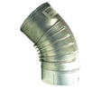 Muelink & Grol elbow plissé with couture 45° D110 aluminium