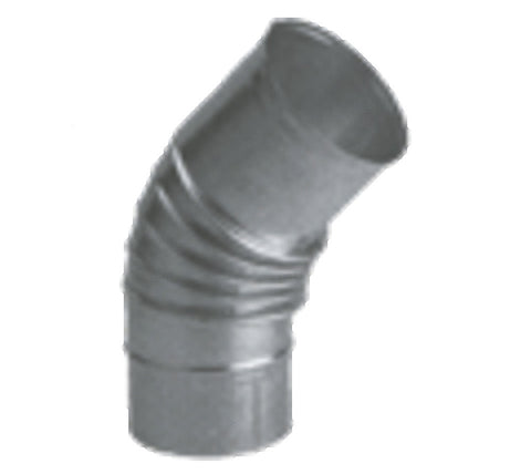 Muelink & Grol geplooide bocht met naad 45° D130 aluminium