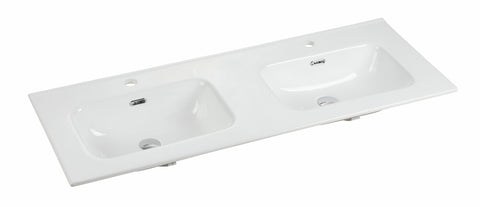 intro Casa wastafelblad met 2 geïntegreerde waskommen 1210x460x17mm wit