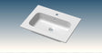 Van Marcke Paco wastafelblad met 1waskom 1kraangat 600x15x460mm mat wit