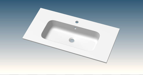 Van Marcke Paco wastafelblad met 1waskom 1kraangat 800x15x460mm mat wit