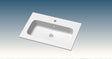 Van Marcke Paco tablette 1lavabo intégré 1 trou 700x15x460mm blanc brillant