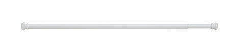 Gedy gordijnstang recht 800-1350mm D25mm aluminium wit zuignappen afsnijdbaar