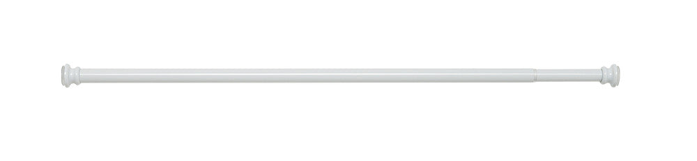 Gedy gordijnstang recht 1050-2400mm D25mm aluminium wit zuignappen afsnijdbaar