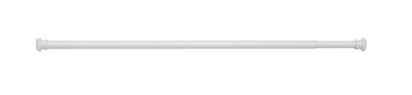 Gedy gordijnstang recht 1050-2400mm D25mm aluminium wit zuignappen afsnijdbaar