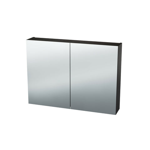 Van Marcke Nebulo Luxe spiegelkast B800xH650xD178 2 dubbelzijdige spiegeldeuren Thermo Oak Black