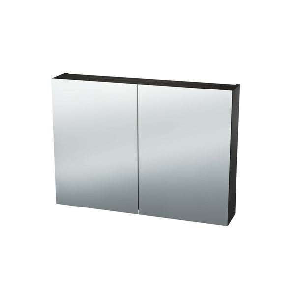 Van Marcke Nebulo Luxe spiegelkast B800xH650xD178 2 dubbelzijdige spiegeldeuren Thermo Oak Black