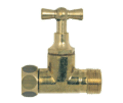 jachtbakkraan recht messing 3/8"