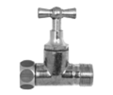 jachtbakkraan recht chroom 3/8"