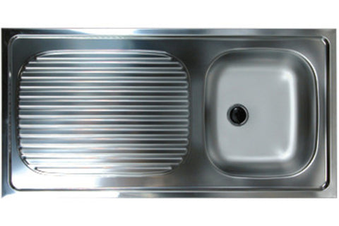 GO by Van Marcke Nova spoeltafel 1000x500mm 1bak RVS omkeerbaar