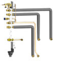 De Dietrich JA27 hydraulische aansluitset AGC/EGC onderstaand boiler links
