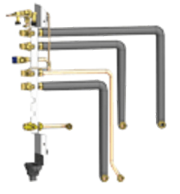 De Dietrich JA27 hydraulische aansluitset AGC/EGC onderstaand boiler links