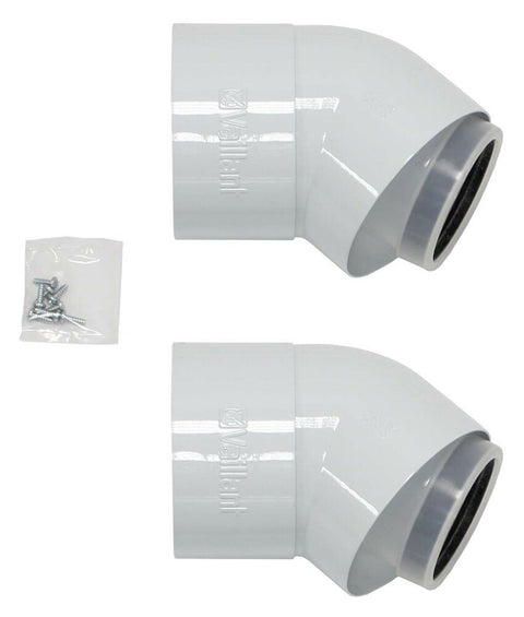 Bulex bocht 45° D80/125 2 stuks
