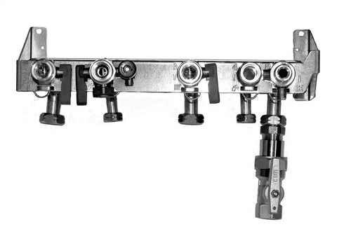 Bulex montageplaat voor Isotwin condens gaskraan 3/4" 3 afsluitkranen 3/4"