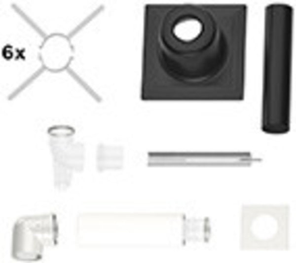Bosch kit de base D80/125 système de drainage concentrique en PP/métal (white)
