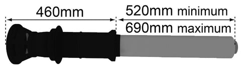 Bulex dakdoorvoer D60/100 zwart