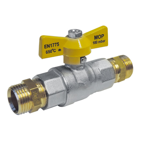 Van Marcke aardgaskraan KVGB 1/2" M chroom