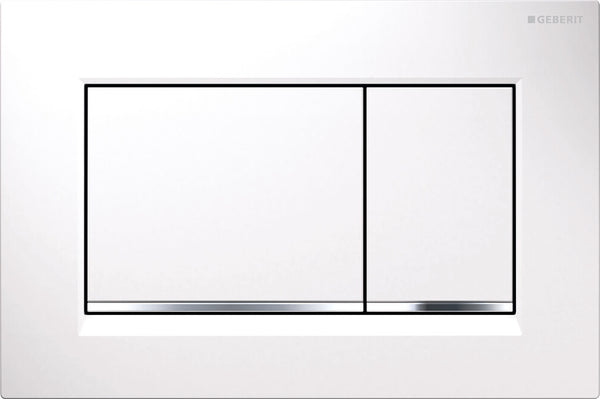 Geberit Sigma30 bedieningsplaat voor inbouwreservoir wit/chroom