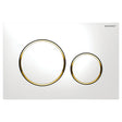 Geberit Sigma20 plaque de commande pour réservoir de chasse encastré blanc/doré