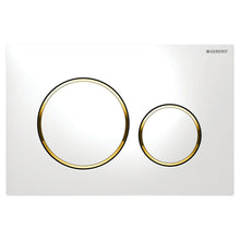 Geberit Sigma20 plaque de commande pour réservoir de chasse encastré blanc/doré