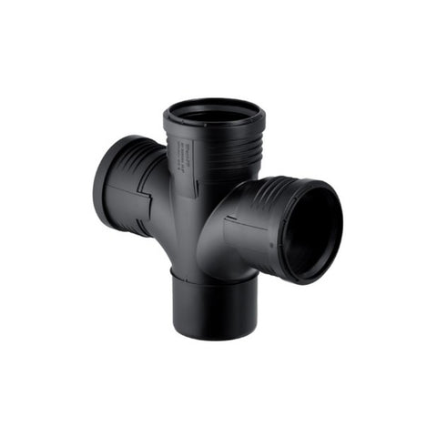 Geberit Silent-PP hydraulisch t-stuk 87,5° dubbel binnenradius D110-110-110 mm