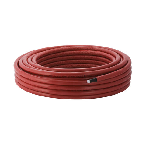 Geberit Mepla voorgeïsoleerde meerlagenbuis rood dikte 6 mm D26 rol 25m