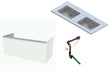intro ensemble under-cabinet Tempus 120cm 2 portes 2 washbasins white