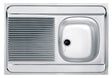 Franke Man 711 spoeltafel 1000x600mm 1bak omkeerbaar manuele lediging RVS