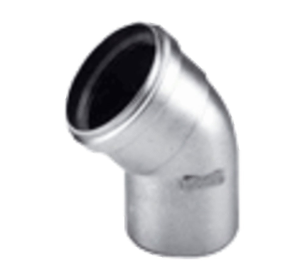 Junkers AZB 21 bocht 45° dikwandig aluminium D80