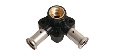 Henco PVDF dubbele muurplaat 16-1/2F