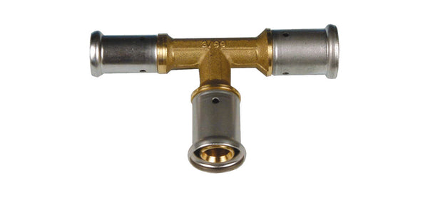 Henco reductie T-stuk messing 26-20-26