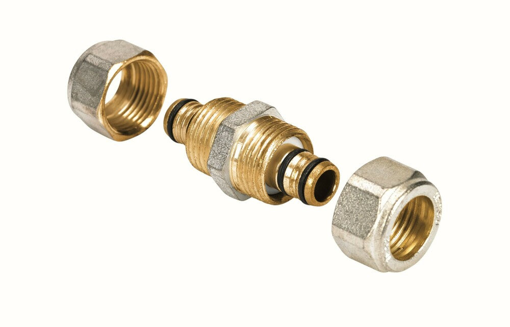 Henco schroefkoppeling koper 16-15