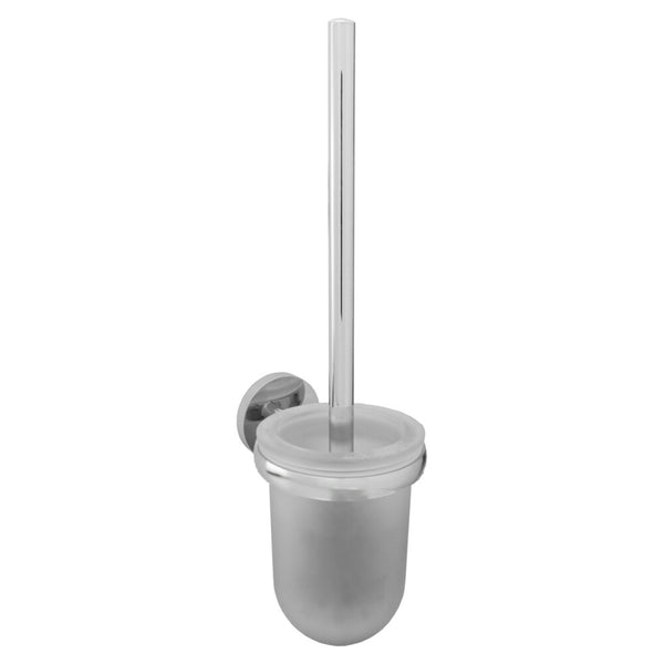Van Marcke Frea toiletborstelgarnituur messing en glas wand chroom