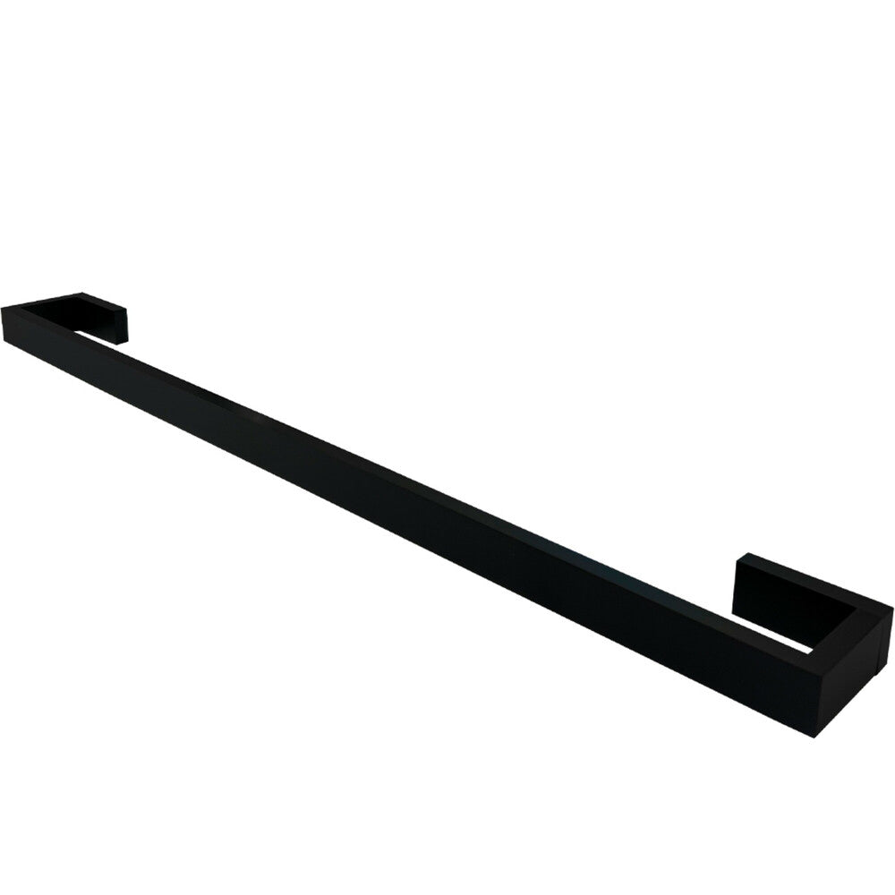 Van Marcke Nero Square enkele handdoekhouder 600mm mat zwart