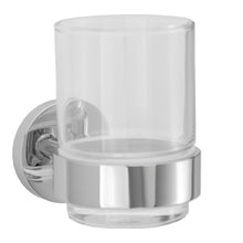 Van Marcke Frea brass and glass door holder wall-mounted chrome-plated