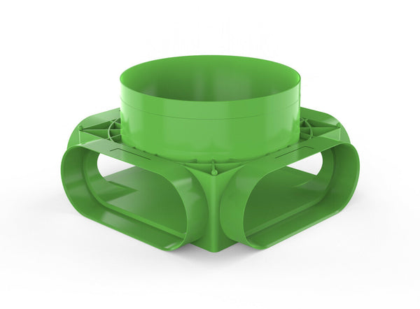 Duco DucoFlex vloer- en plafondplenum 4 x ovaal D160