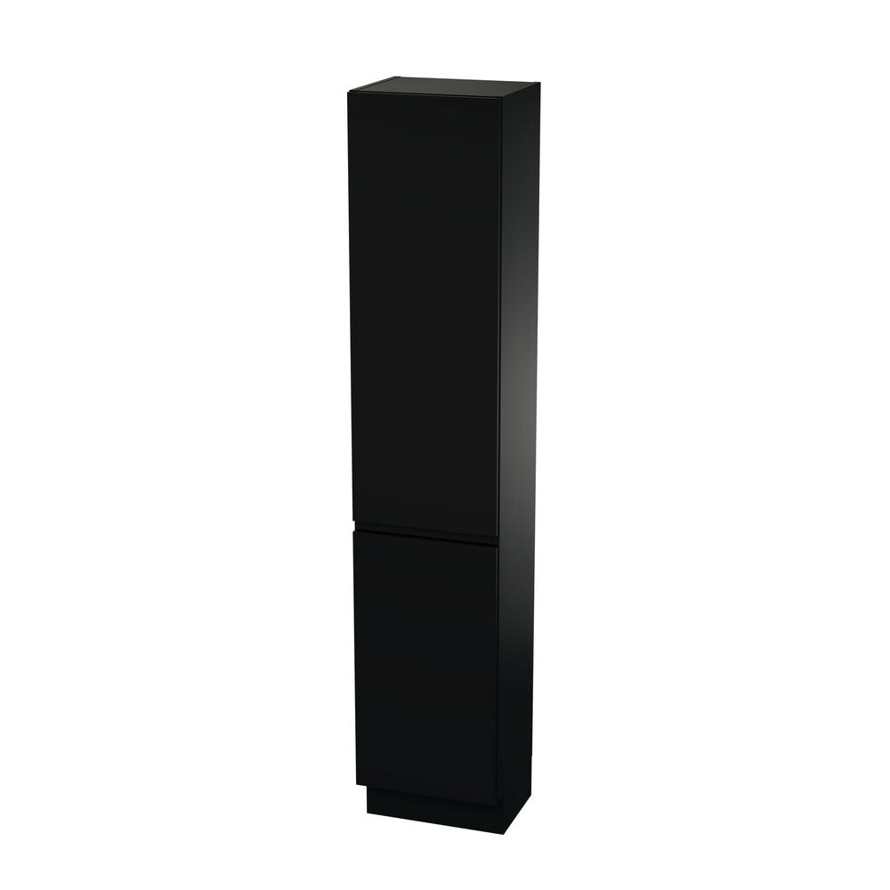 Ventus Tre kolomkast B400xH2000mm 2deuren links black matt, kasten van badkamermeubelen — SKU VM-20051412