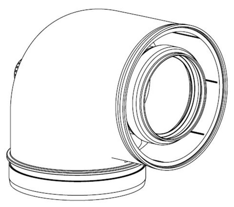 M&G adapter bocht PP 60/100 voor Cube