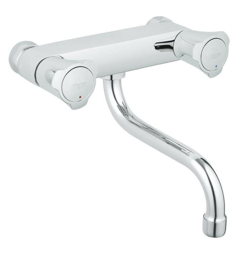 Grohe Costa L keukenwandmengkraan metalen grepen schroefrozet Longlife chroom
