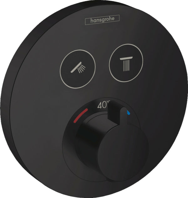 Hansgrohe ShowerSelect S thermostaat mat zwart