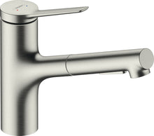 Hansgrohe Zesis M33 1-greepskeukenmengkraan 150 sproeier 2 jets RVS afwerking