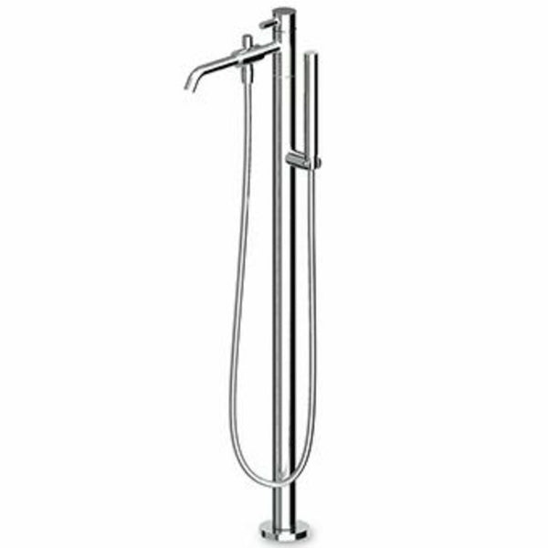Zucchetti Pan bath mixer tap autoportant matt black gaufré
