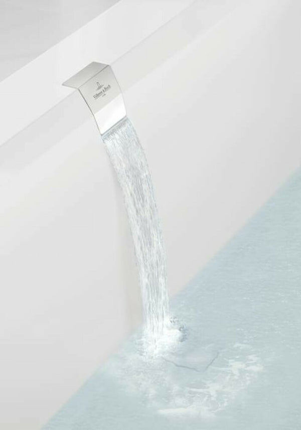Villeroy & Boch watertoevoer overloop Squaro Edge 12 150x220x65mm chroom/wit