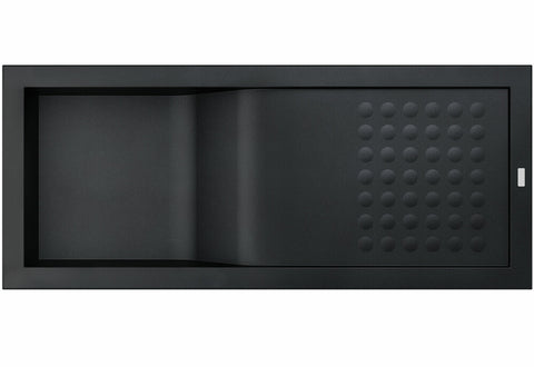 GO by Van Marcke Lara GenU inbouwspoeltafel 1bak afdruip 118x50cm omkeerbaar