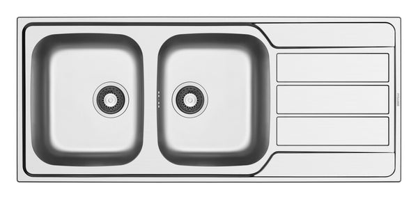 GO by Van Marcke Sofia ForU spoeltafel 116x50cm 2bak omkeerbaar RVS gepolijst