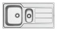 GO by Van Marcke Sofia FORU sink nu 1000x500mm 1,5 bacs réversible stainless steel poli
