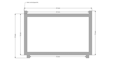 Van Marcke Pina verbredingsprofiel 15 mm chroom