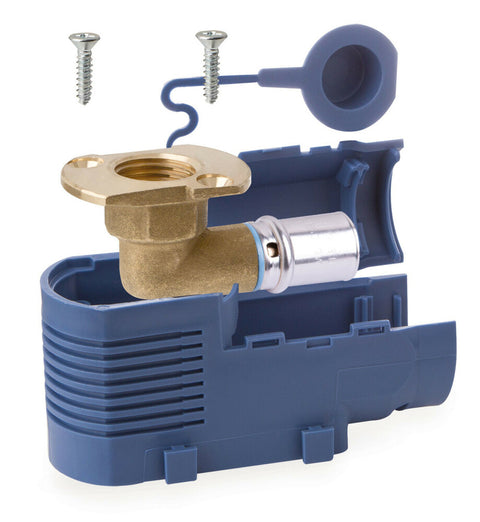 SYSTEMPEX enkele inbouwdoos persstuk D16 mm 1/2"F enkel verwarming